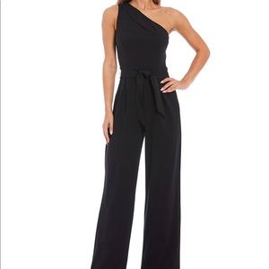 Antonio Melani Black One Shoulder Jumpsuit